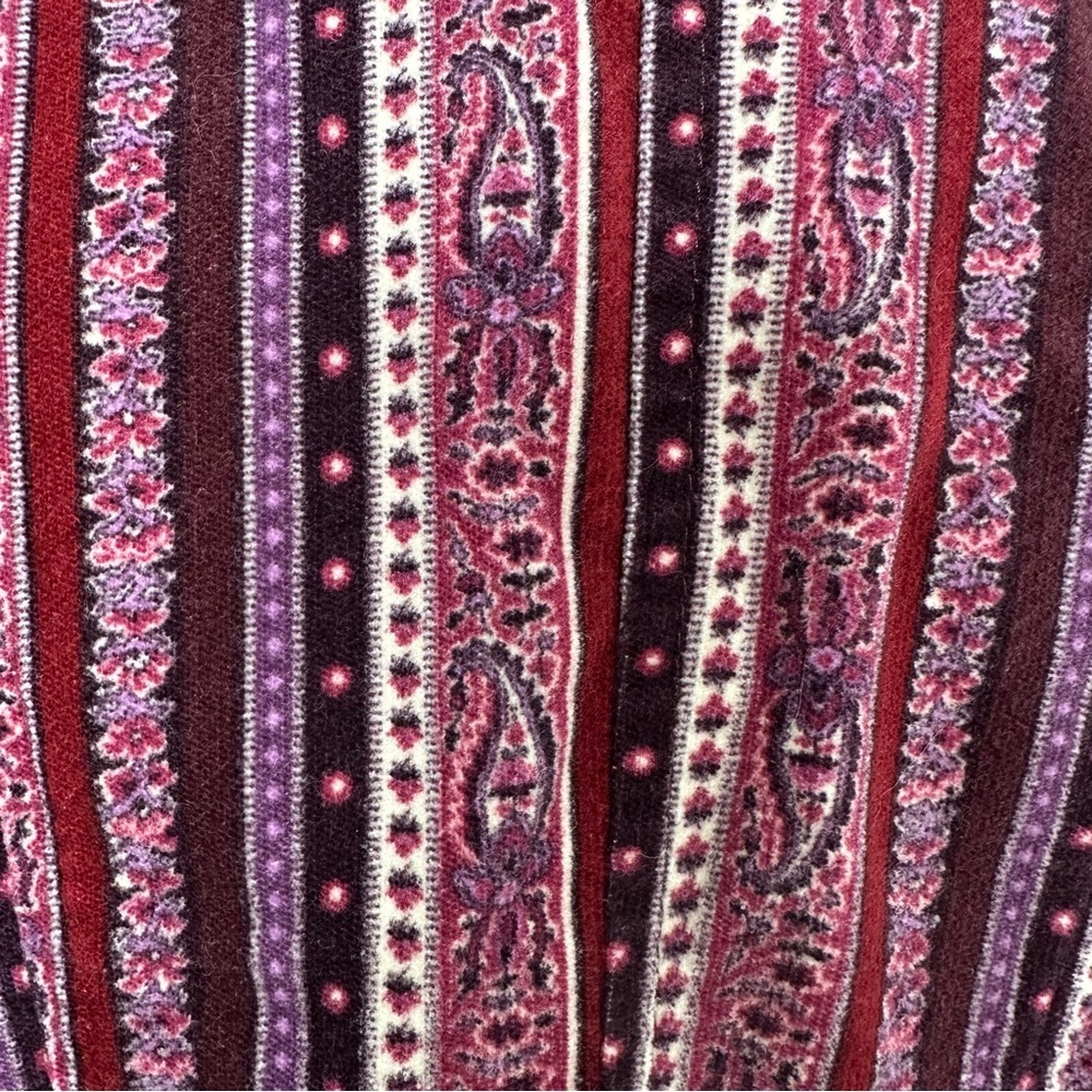 Vintage Inspired Boho Purple Velvet Stripe Blazer Jacket Hippie Retro 70s Small - Picture 12 of 13